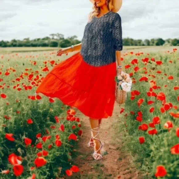 MCM Maternity Pregnancy Short Sleeve Blouse Excellent Cond Made in Canada Size M - Picture 1 of 8